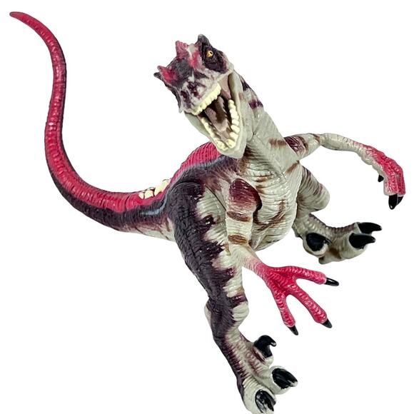 Jurassic Park 3 Dilophosaurus Velociraptor Triceratops Lot of 3 Hasbro 2000 - Picture 3 of 16